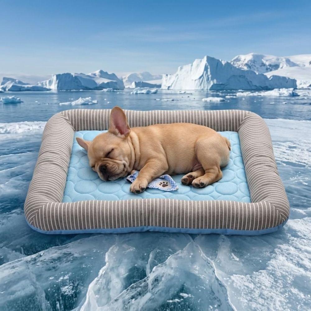 Chladicí podložka na postel pro psy a kočky z materiálu Ice Silk, měkká letní podložka na spaní pro štěňata a koťata, prodyšné hnízdo pro mazlíčky, deka pro mazlíčky