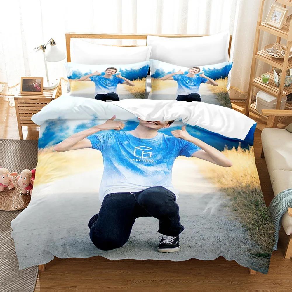Comforter Animated Movie Lankybox Bedding Set For Bedroom Soft Modern S Comefortable Kids And