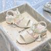 Girls' Sandals Children's Princess Shoes2026New Summer High-Heeled Shoes for Little Girls with Chunky Heels for Children's Performances and Fashion