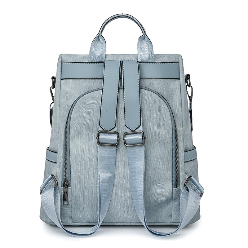 Plecak Damski Plecak o Dużej Pojemności z Miękkiej Skóry