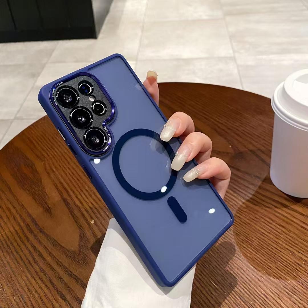 

For Samsung Galaxy S25 Ultra Magnetic Case TPU + Acrylic Hybrid Phone Shell