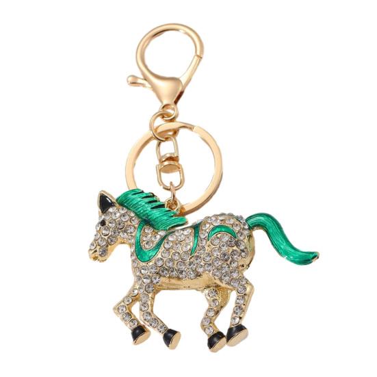 Year of Horse Keychain 2026 Horse Year Pendant Metal Carving Good Luck Charm Key Chain Bags Backpacks Decoration