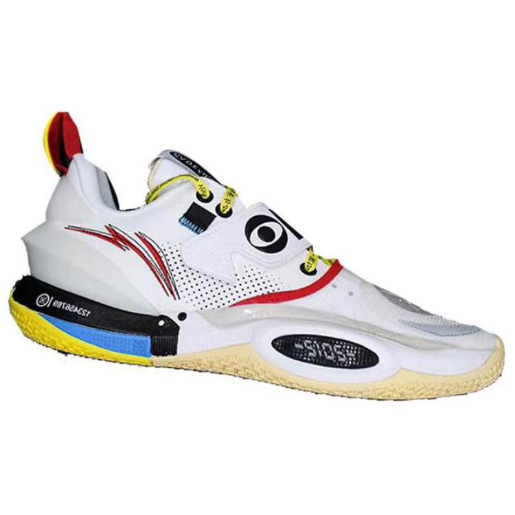 New Solestage x LiNing All City 10 Wade Anti Slip Wear Resistant Low Top Basketball Shoes Men's White Red Yellow ABAS173-4
