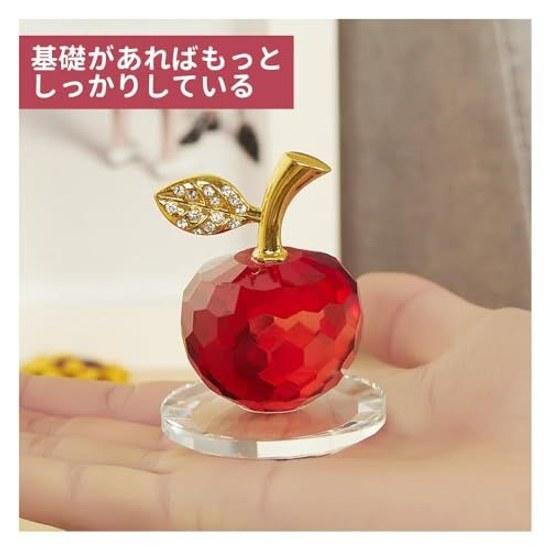 Crystal natural stone apple ornament quartz luck enhancement interior decoration transparency entrance tabletop in-car store feng shui healing moving