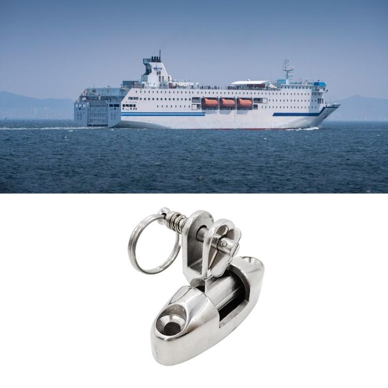 Boat Deck Mount Hinge with Quick Pull Pin Stainless Steel Marine Hardware Bimini Side Mount Hinge for Deck Fitting Repair Work Projects