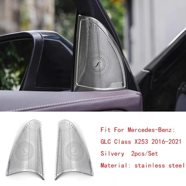 Pentru Mercedes-Benz CE GLC Clasa W205 W213 X253 Difuzoare din oțel pentru ușa mașinii, Capa decorativă stereo Capac de acoperire a difuzorului