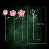 585PCS  Pink Rose Bouquet Building Blocks Set  Creative Ornament Romantic DIY Tabletop Decoration Valentine Gift For Women