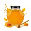 GUCIO Glazen Pot 200 ml voor Honing, Jam, Conserves Zeshoekige Glazen Potten