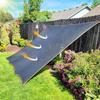 Schwarzes Schattentuch, Sonnenschutznetz, verklebter Rand mit Ösen, Sonnennetz für Pergola-Pflanzen, Gewächshausgärten, Terrassenüberdachung