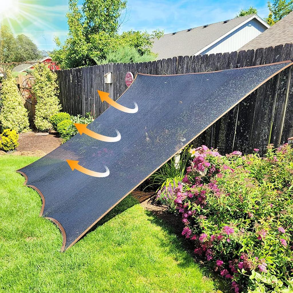 Schwarzes Schattentuch, Sonnenschutznetz, verklebter Rand mit Ösen, Sonnennetz für Pergola-Pflanzen, Gewächshausgärten, Terrassenüberdachung