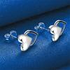 925 Sterling Silver Luxury Exquisite Double Heart Stud Earrings for Women Fashion Wedding Charm Gift Party Jewelry