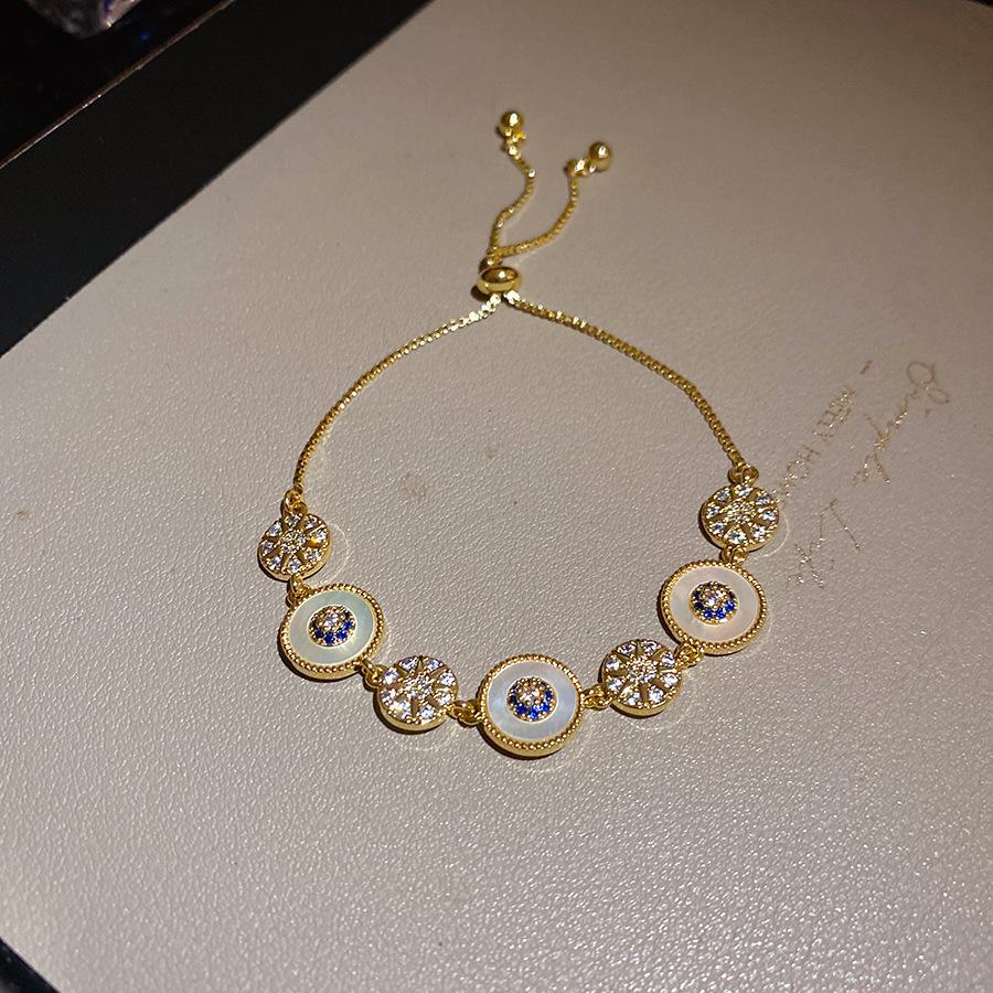 French temperament cold wind zircon star pearl bracelet light luxury bracelet sweet versatile jewelry