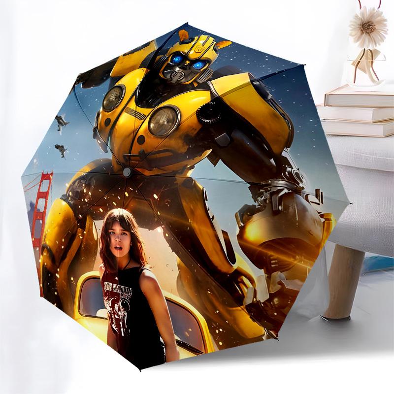 Bumblebee, Transformers Automatic Opening and Closing, 8 Rib Structure Portable Umbrella, Suitable for Men and Women In All Seasons  Perfect