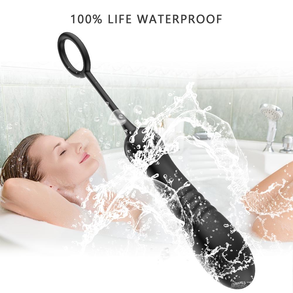 Female Wireless Remote Control Clitoral G-spot Stimulation Sex Toy Massager Dildo Automatic Retractable Bullet