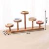 Wood Walnut Jewelry Rack Multi Round Versatile Desktop Display Stand Multi-layer Stepped Plant Display Rack Ornaments Display