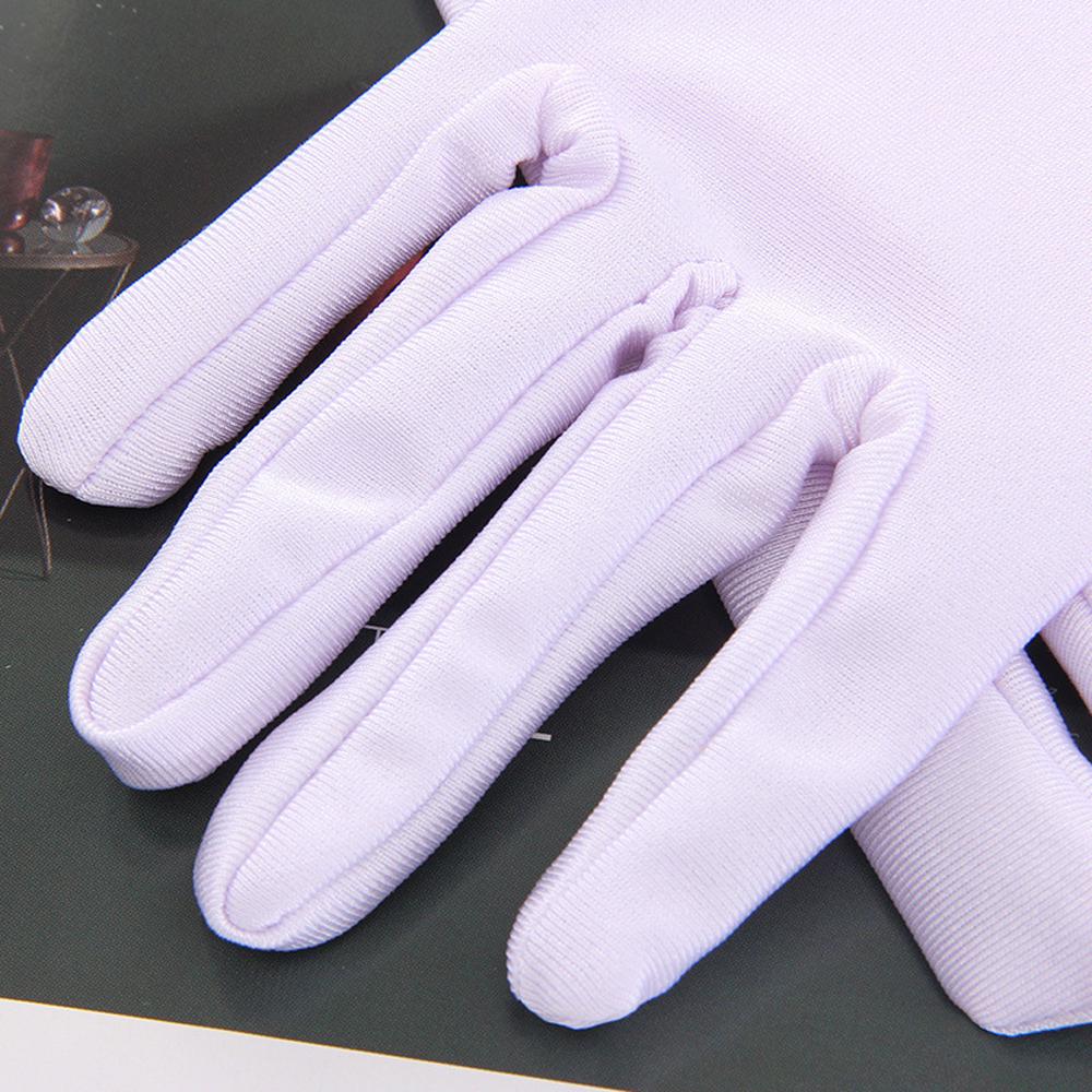 Women Men Elastic Pure Color Summer Thin Driving Gloves Anti-UV Sun Protection Etiquette Gloves