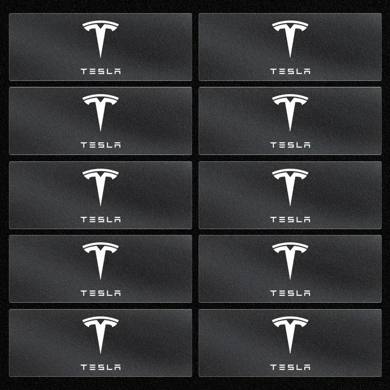 Bilklistermärke 2025 Ny Tesla Bilfönsterglas Lyftknapp Klistermärke Rattdekaler För Tesla Model 3 Model S Model X Roadster