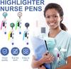 Retractable Nurse Pen Set With Practical Clip Multi Color Pack For Medical Professionals Documentation and Notes
