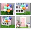 Pack of 8 Colorful Small Resin Balloon Portable Accessory for Dollhouses Garden Creative Landscape Accent Daily Use