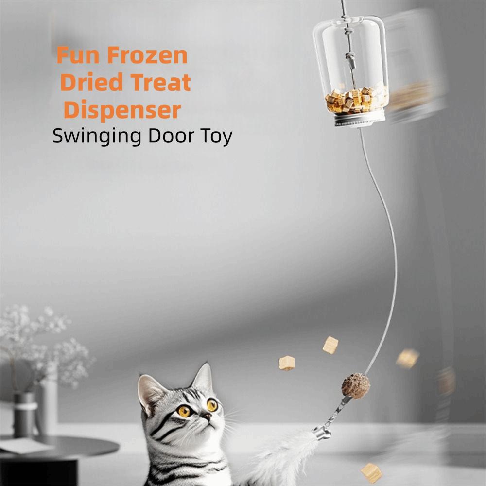 Leak Food Cat Toy Food Feeder Food Feeder Automatic Teaser Stick Feather Toys Interactive Self Entertaining Cat Toy Kitten Play