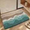 Plush Bath Mat Absorbent Non-Slip Floor Rug Bathroom Entrance Quick Dry Chenille Carpet Korean Style Home Decor