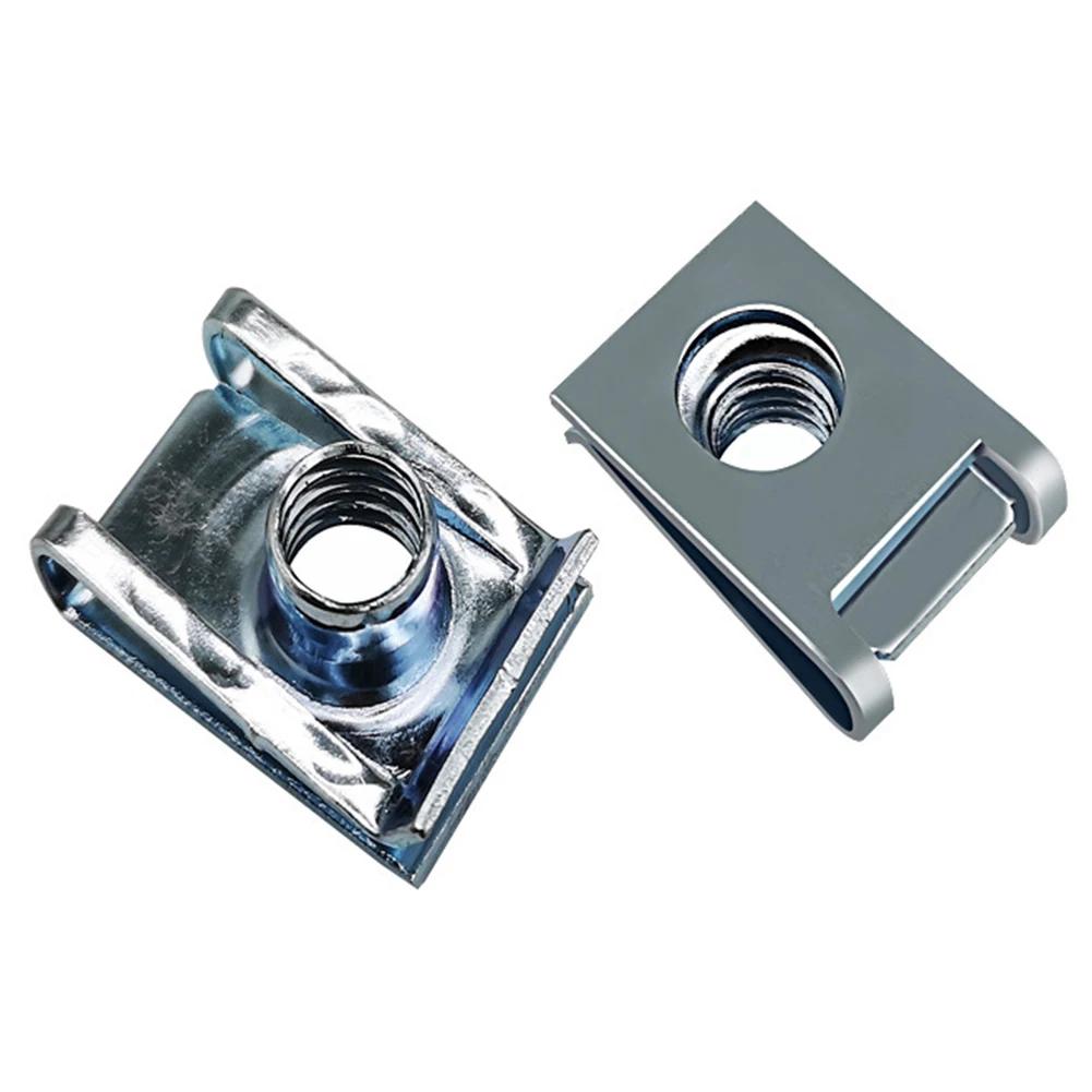 10 Buc M4 M5 M6 Mașină Galvanizat Piuliță Autofiletantă Clip Piuliță Tip U Kit pentru Carenă Motocicletă Aripă Apărătoare Elemente de Fixare Piese Auto Clip