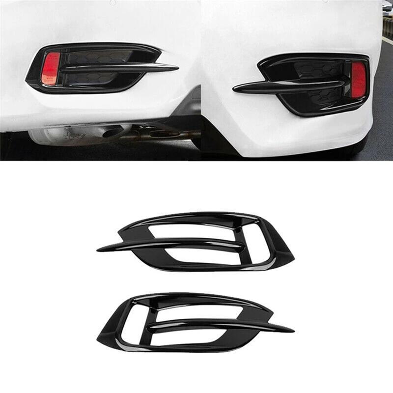 Black Car Rear Fog Light Grill Cover Trim For Honda Civic 10Th 2016 2017 2018  Accessories Rear Fog Lamp Grille
