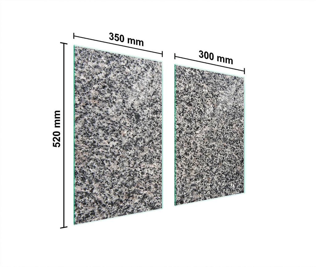 SZKLANA PŁYTA OCHRONNA DO KUCHNI 65x52 GRANIT