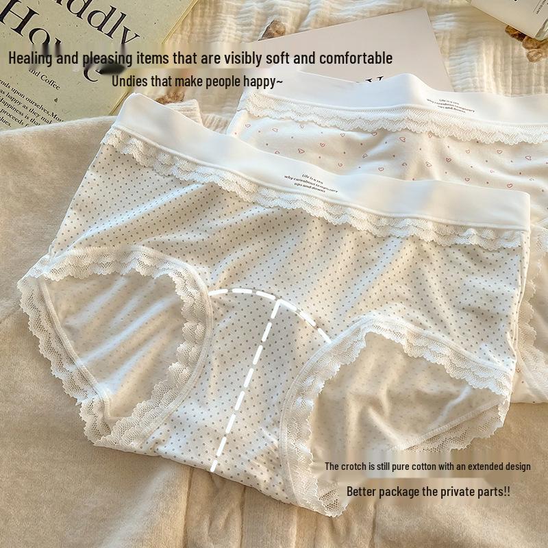 10A Antibakterieller gepunkteter floraler Hüfthöher Slip für Mädchen