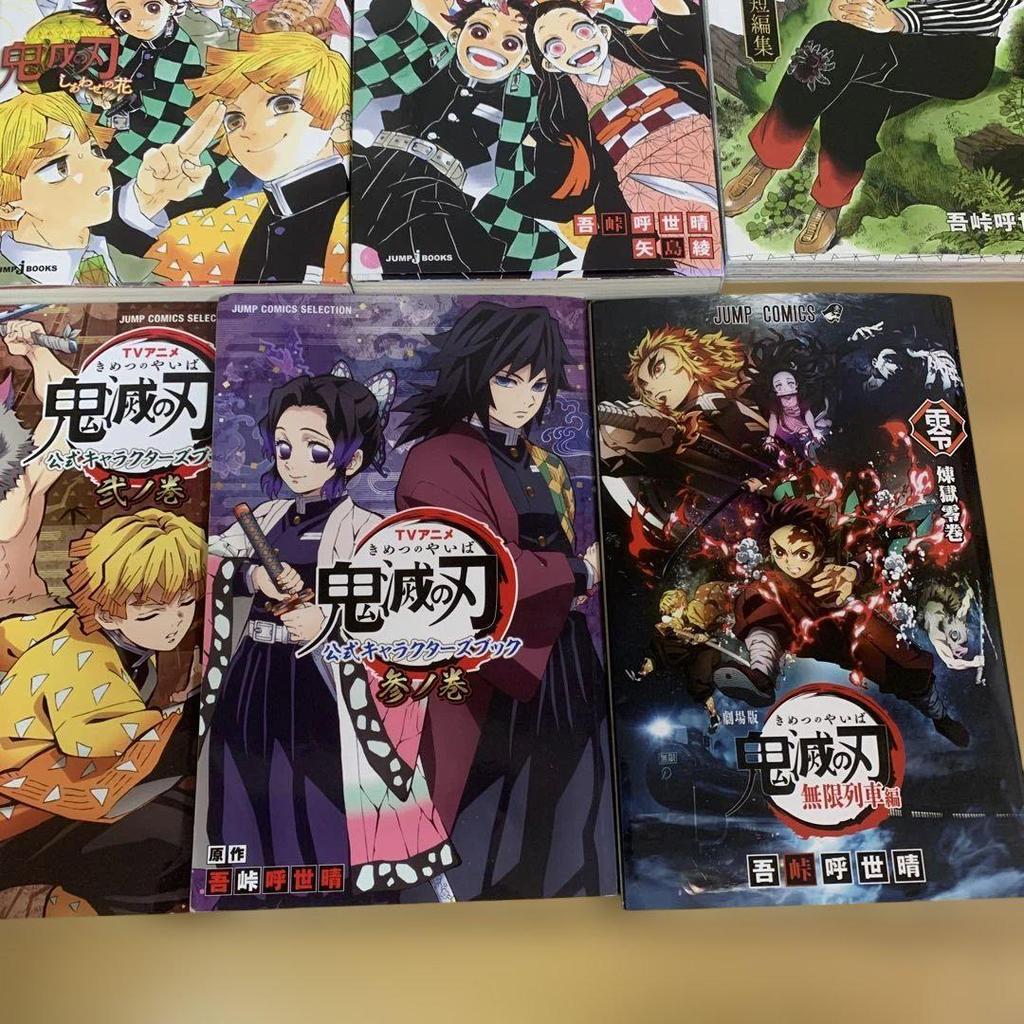 [USED] Demon Slayer: Kimetsu no Yaiba 11-volume set including official fan book, character book, and novel