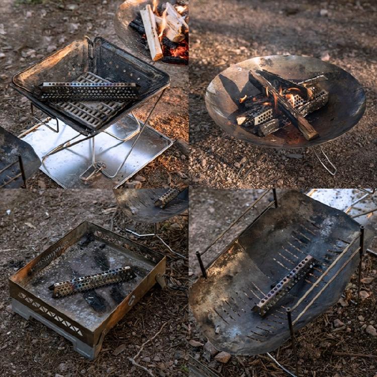 Light Camping Burners With Airflows Channel Stainless Steel Campfires Enhancer Tool For Efficient Wood Fuels Utilization