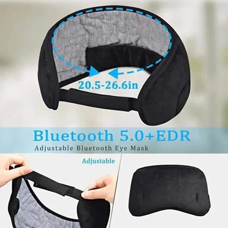 Eye Mask Sleep Headphones Bluetooth Sleeping Headphones Bluetooth Headband Soft Elastic Comfortable Wireless Music Earphones