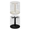 Rotating Clear Display Case for Doll Keychains Stackable Organizer Display Stand for Desktop Office Cabinet Home Countertop