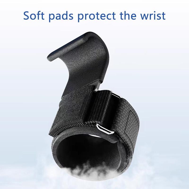 1Pair Fitness Squat Weightlifting Pull-Up Wrist Hook Horizontal Bar Exercise Strength Training Without Strangling Power Hook