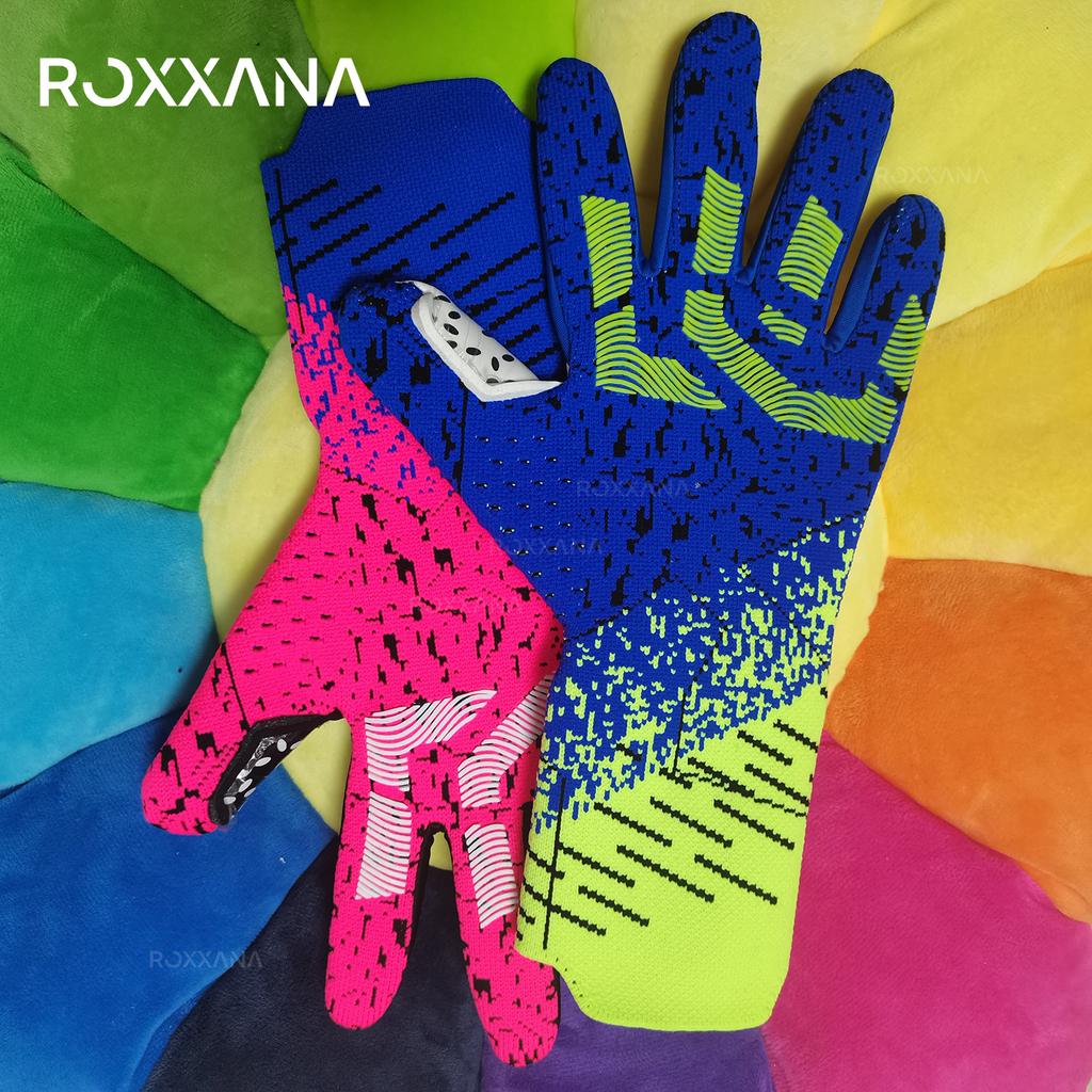 ROXXANA Professional Thick Anti-Slip Goalkeeper Gloves - Breathable Full Latex, Enhanced Grip & Comfort Fit for Soccer Matches