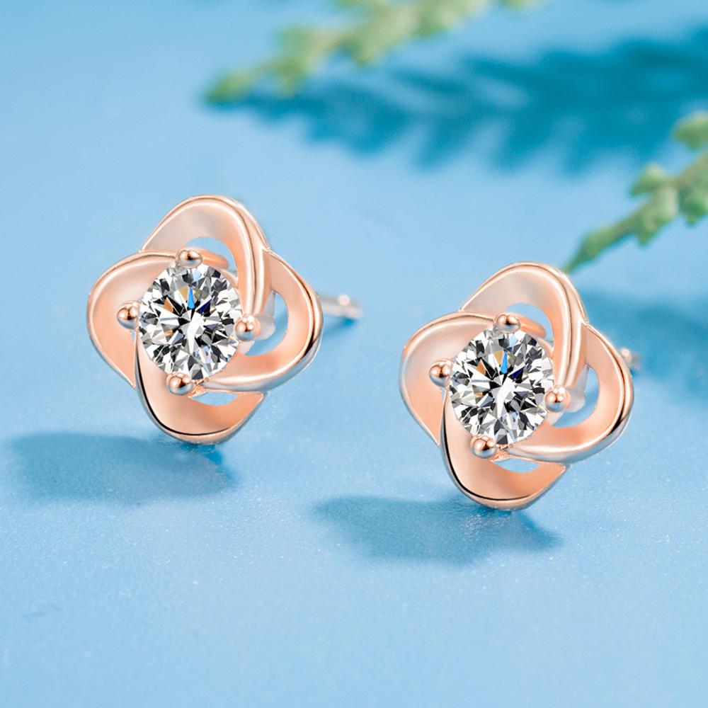 

Романтичные серьги-гвоздики из стерлингового серебра One Week, женские высококачественные серьги Mori Temperament