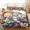 3D Anime Fairy Tail Beding Set Printed Bed Linen Set With Pilowcase Bed Soft Duvet Cover Soft Single Double Quen Super King-Sized Dimensionsd