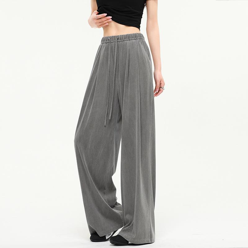 Bing Si Yamamoto Wide Leg Pants Women's Summer New High Waist Loose Straight Casual Pants Versatile Tencel Jeans