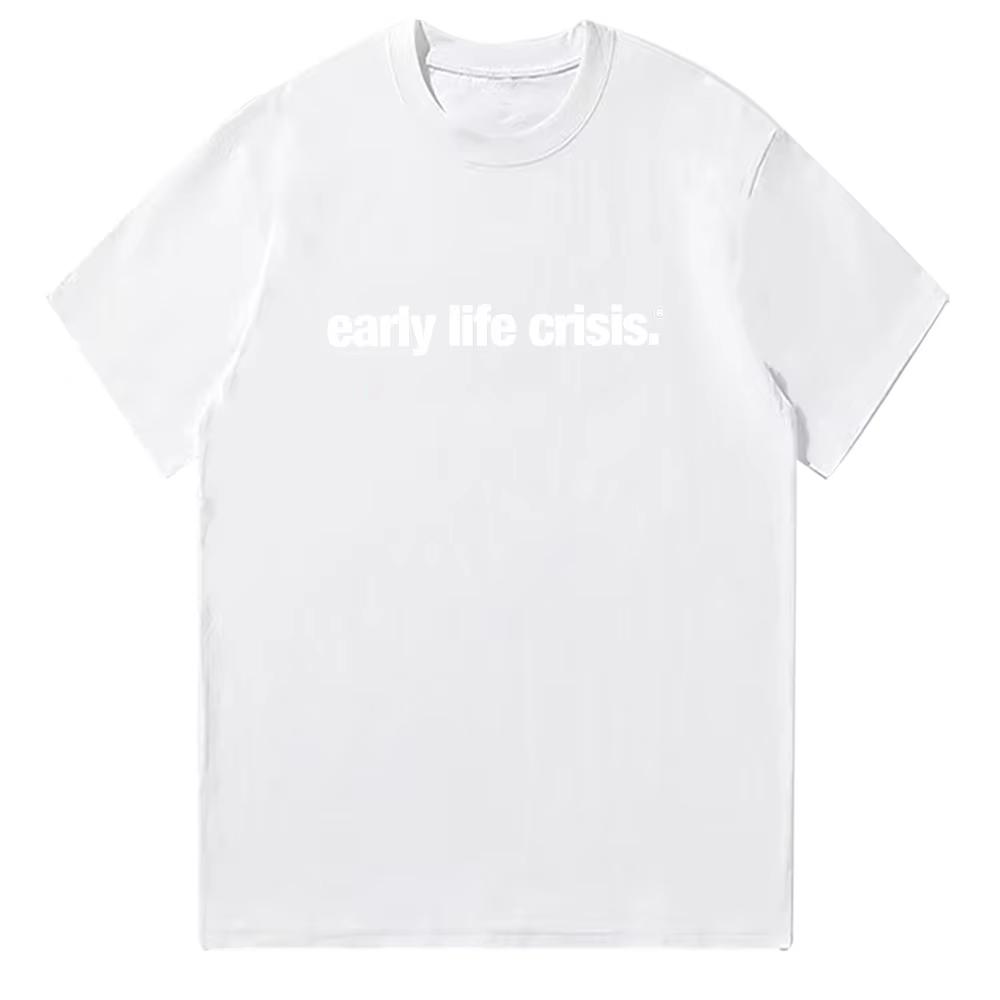 

Nettspend Early Life Crisis T-shirt Nettspend Merch Letter Graphic T Shirts Fashion Women Men Cotton Autumn and winter innerwear 4XL
