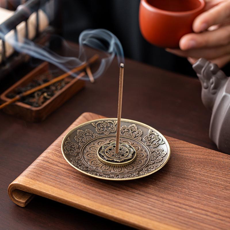 1/2/3/4Pcs Golden Toad Incense Diffuser Incense Stick Holder Metal Zen Lotus Buddha Incense Burner Censer Buddhist Aromatherapy