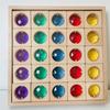 Large Wooden Fairy Tale Windows Blocks with Sparkling Stone Acrylic Toy Gems Transparent Window Stacking Blocks for Children