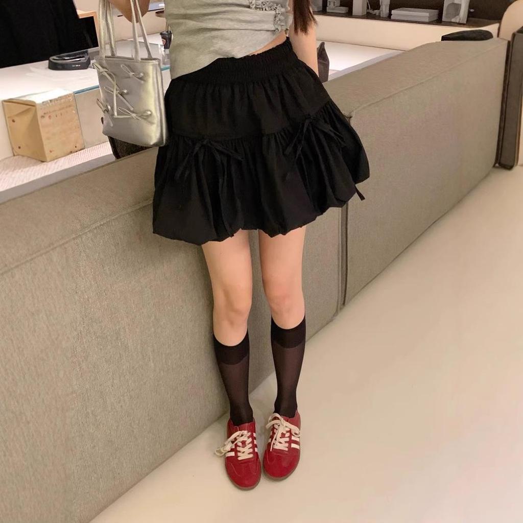 Women’s White Midi Bow Tie Tulip Skirt - Sweet Summer A-Line Style
