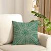 Bohemia Green Cushion Cover Reversible Plush Pillow Cover Soft Fluffy Home Decor for Sofa Bedroom