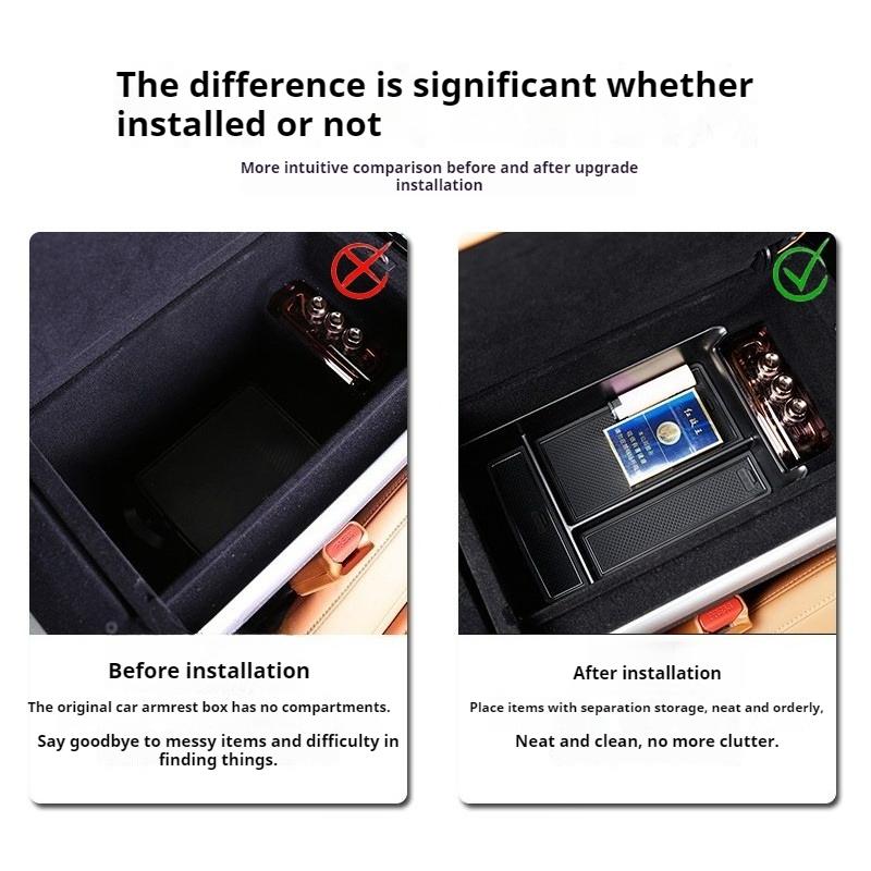 Fit For XPeng G9 XiaoPeng G9 Armrest Storage Box Center Console Organizer Tray Interior Modified Car
