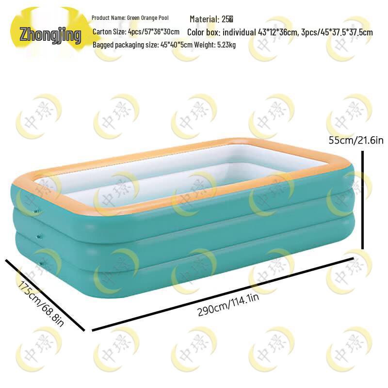 Zhongjing PVC Inflatable Children's Swimming Pool