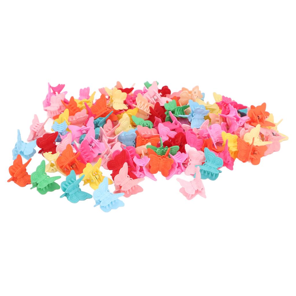 100pcs Mini Butterfly Hair Clips for Toddler Girls Colorful Hair Accessories Cute Butterfly Hair Clips