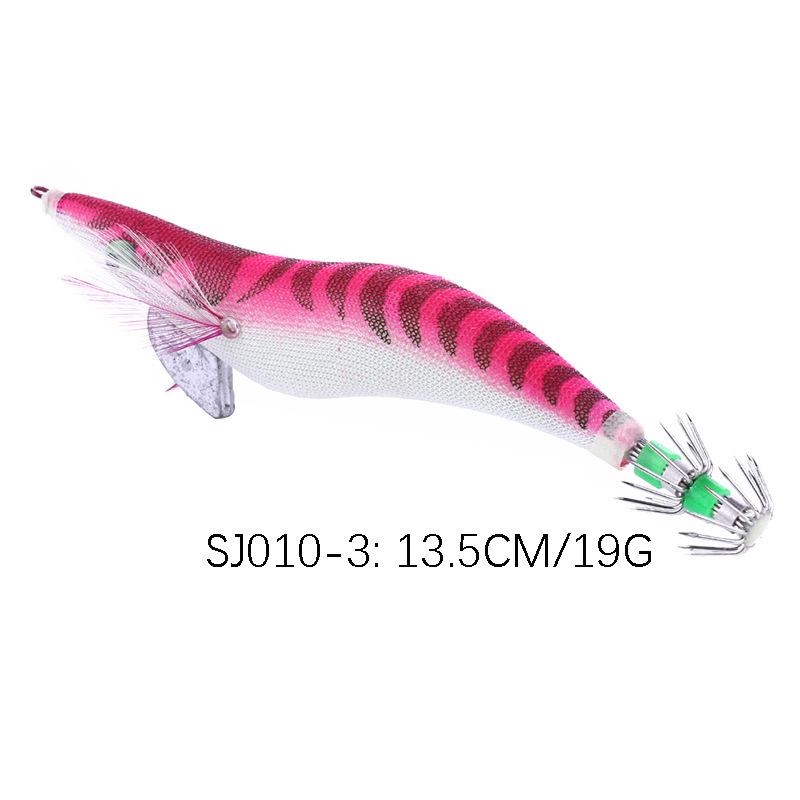Luminous Wood Shrimp Lure Bait13.5CM 19GBoxed Octopus Bionic Squid Hook Fishing Gear for Bass and Pike Specialized for Killing