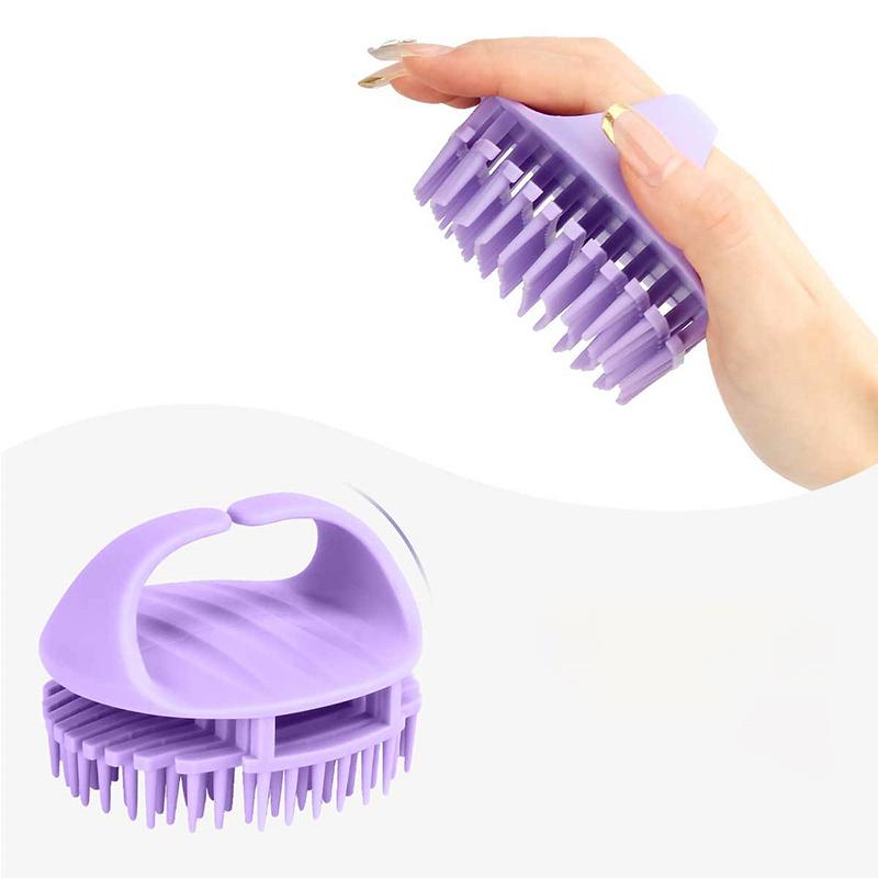 Silicone Shampoo Scalp Hair Massager Head Body Scalp Massage Brush Hair Washing Brush Scalp Exfoliator Brush Head Scrubber Tools