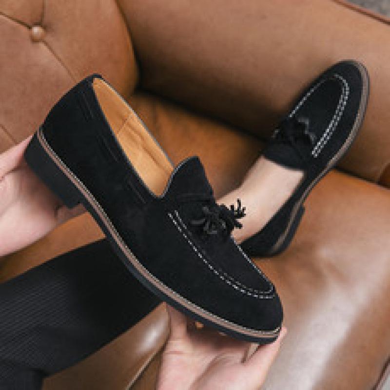 Trendy Men s Tassel Suede Loafers - Korean & British Style Slip-on Moccasins 45