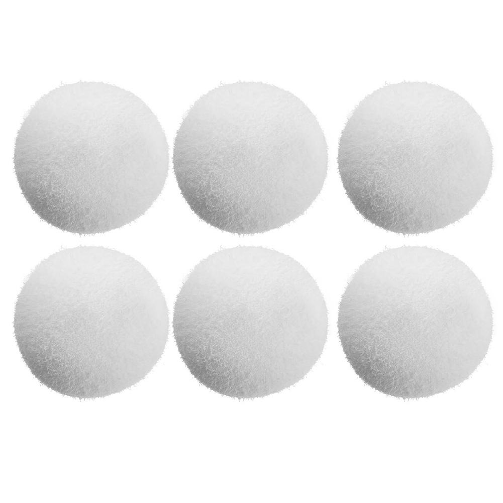4/6PCS Reusable Sponge Balls For Efficient Cleaning Of Bathtubs Spas And Aquariums White 3 Inches Sponge Balls